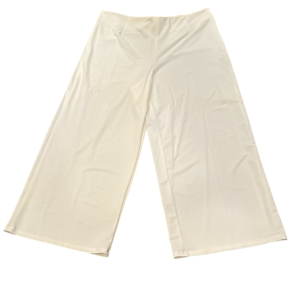Axyeh Chic Off White Wide-Leg Pants
